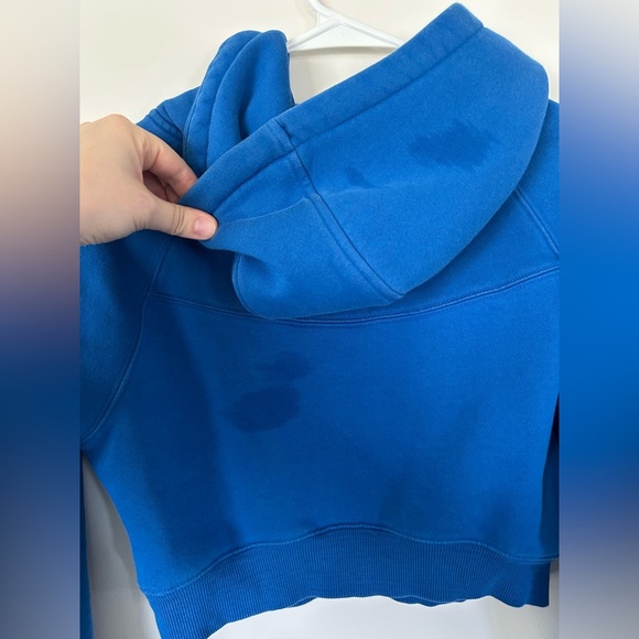 Alphalete Blue Cropped Womens Hoodie Sweatshirt Size XS - Picture 7 of 7